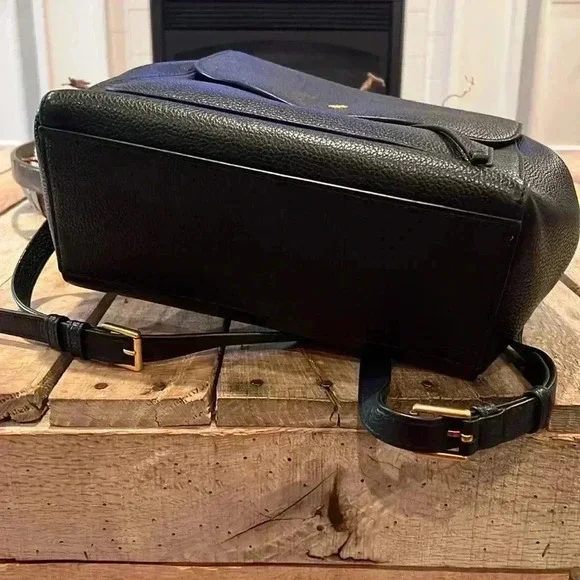 EUC Tory Burch Leather Backpack (Black) - Picture 7 of 9